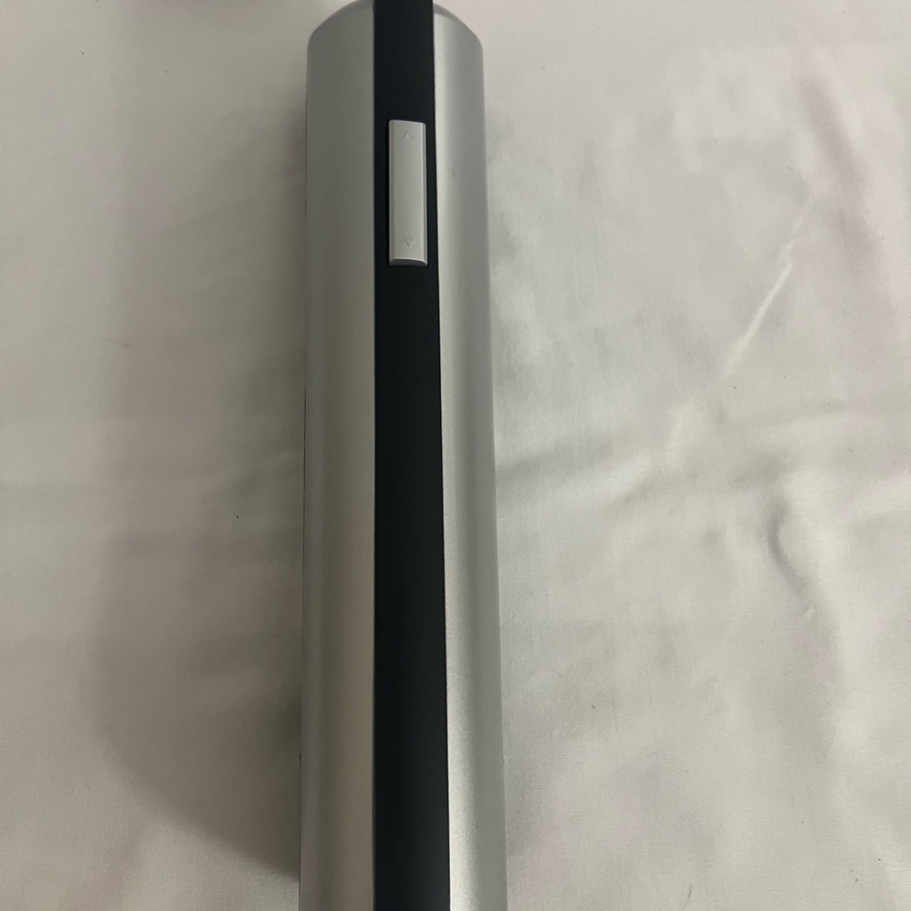 Silver and Black Electric Wine Bottle Opener - Sleek Automatic Corkscrew